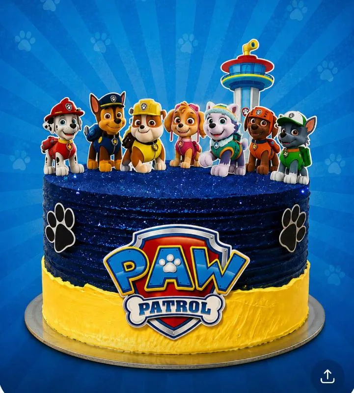 Bolo Personalizado "Paw Control" de Baunilha