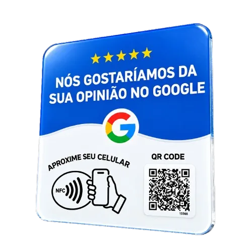 Placa Avaliação Google 2 un.