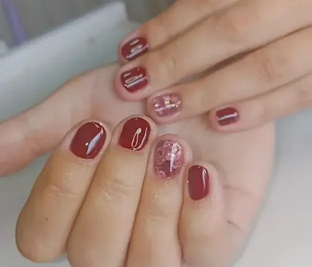 Esmaltação Gel Marmorizado