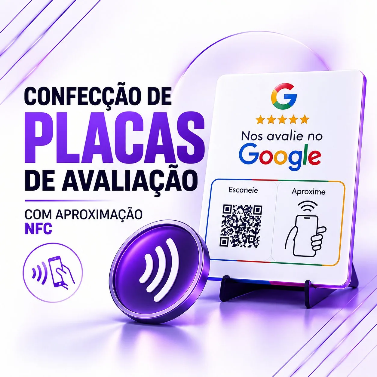 Confecção de Placas de Avaliação e Bio Site (NFC)