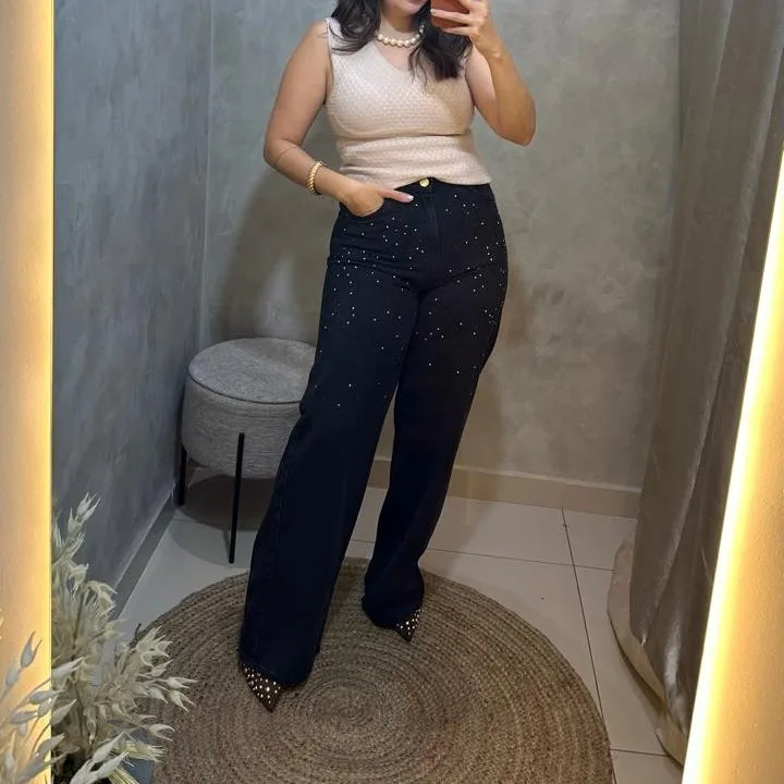 Calça Jeans com Brilho