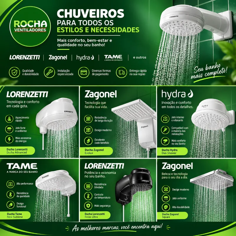 Duchas e Chuveiro