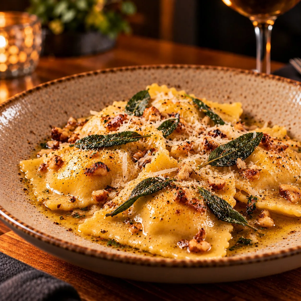 Ravioli de Abóbora e Sálvia