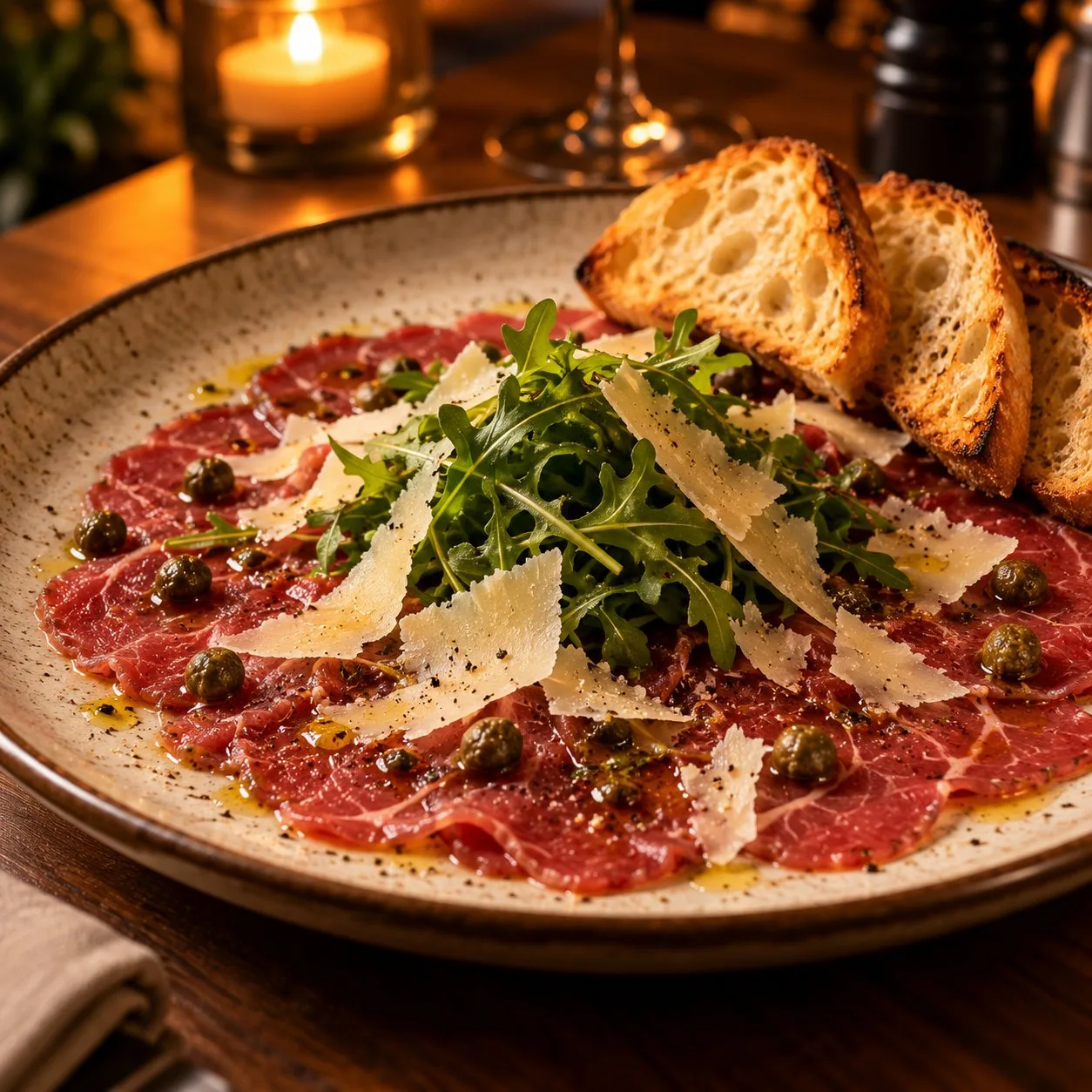 Carpaccio de Filé com Parmesão