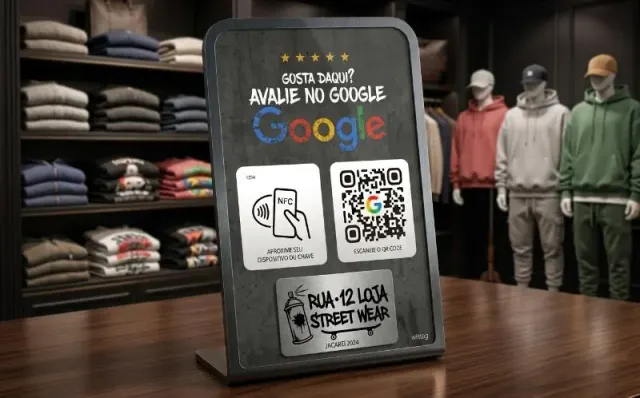 Plaquinhas de avaliação NFC Personalizadas